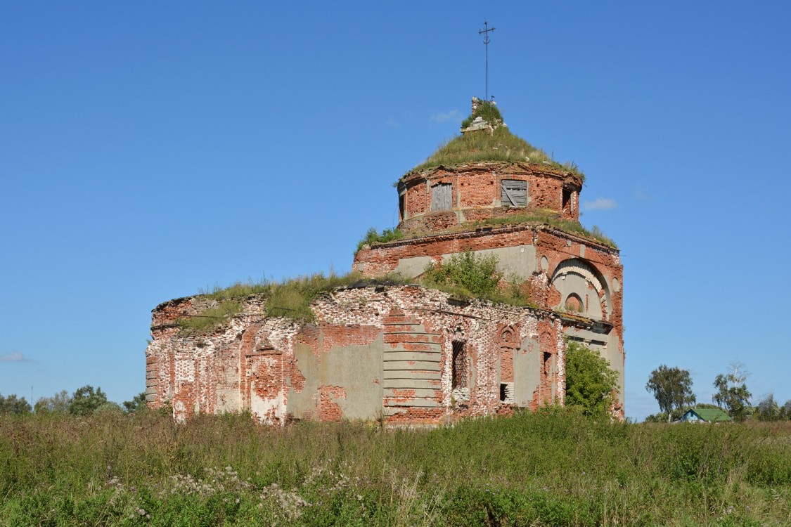 Церковь Смоленской иконы Божией Матери, Салтыки (Ряжский район, Рязанская область). фасады, Вид с юго-запада