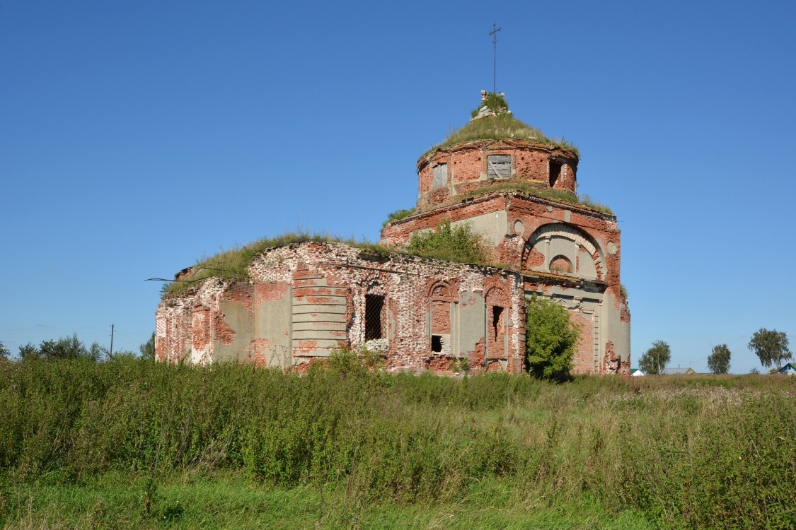 Церковь Смоленской иконы Божией Матери, Салтыки (Ряжский район, Рязанская область). фасады, Вид с юго-запада