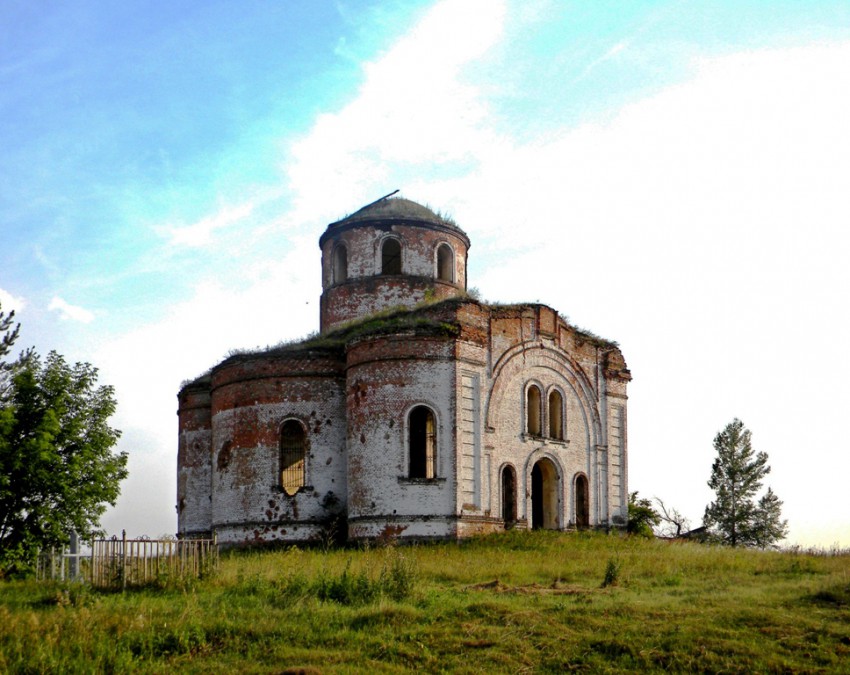 Церковь Рождества Христова, Рождественка (Тимский район, Курская область). общий вид в ландшафте