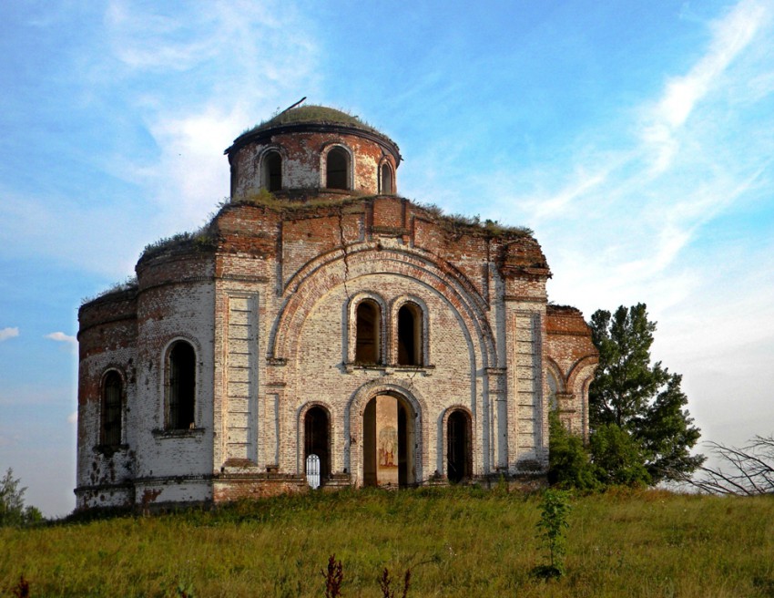 Церковь Рождества Христова, Рождественка (Тимский район, Курская область). общий вид в ландшафте
