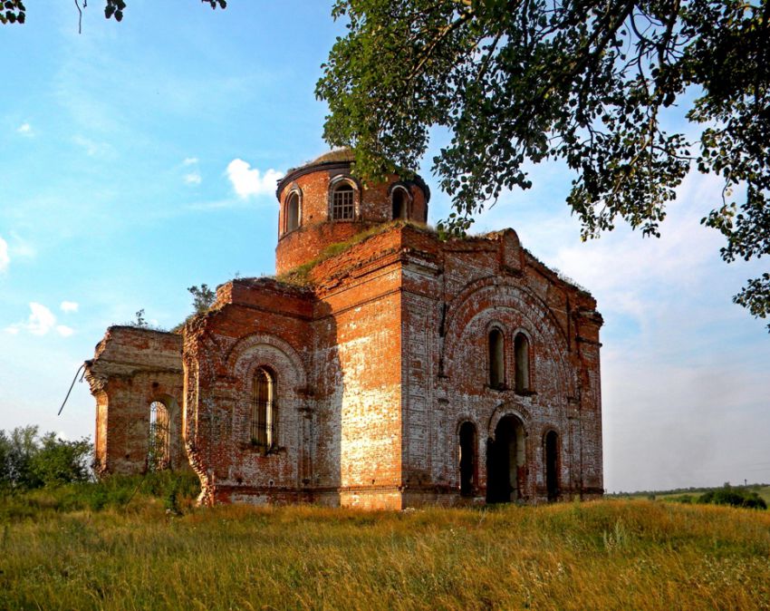 Церковь Рождества Христова, Рождественка (Тимский район, Курская область). общий вид в ландшафте