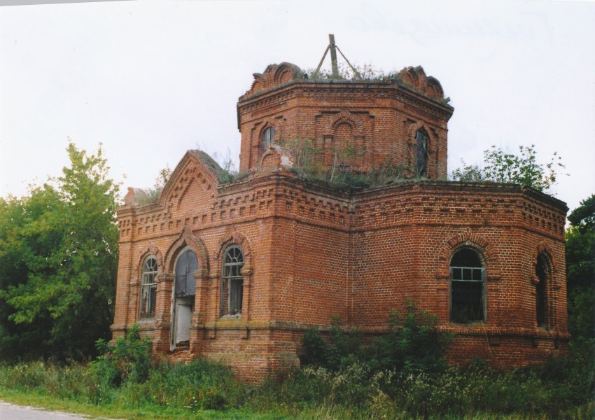 Голенищево. Церковь Николая Чудотворца. общий вид в ландшафте