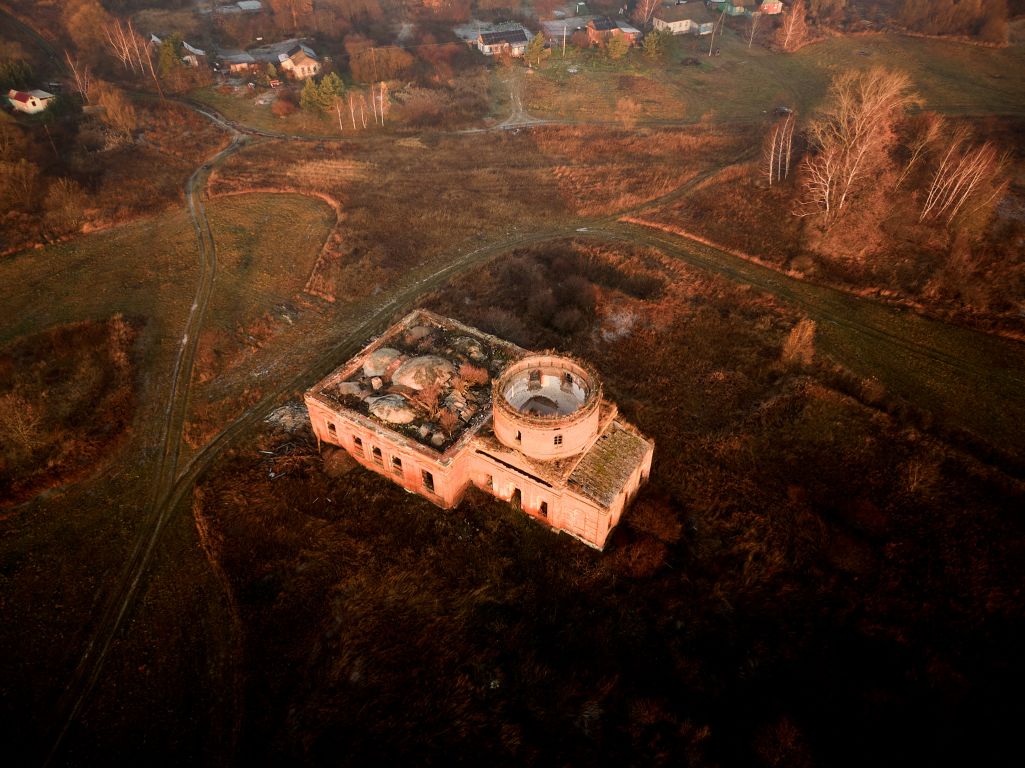 Церковь Иоанна Богослова, Подлесное (Рязанский район, Рязанская область). общий вид в ландшафте