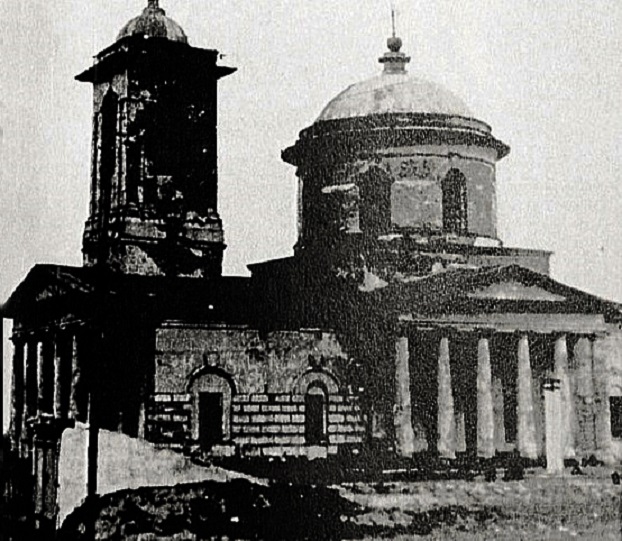 Церковь Михаила Архангела, Густомой (Льговский район, Курская область). архивная фотография, Фото 1950-х годов из приходского архива