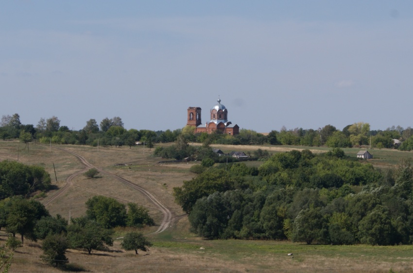 Церковь Георгия Победоносца, Гнилое (Тимский район, Курская область). общий вид в ландшафте
