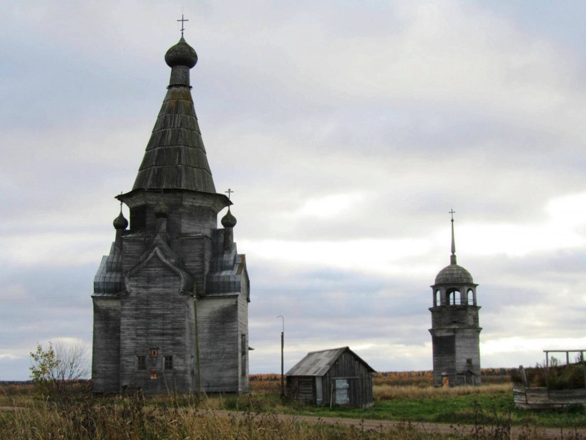 Церковь Вознесения Господня, Пияла (Онежский район, Архангельская область). фасады, вид с востока