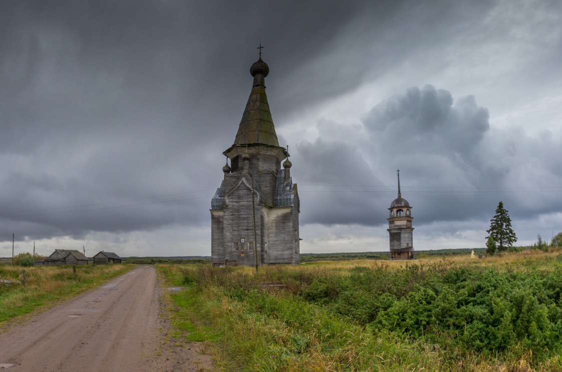 Церковь Вознесения Господня, Пияла (Онежский район, Архангельская область). фасады, Вид с востока