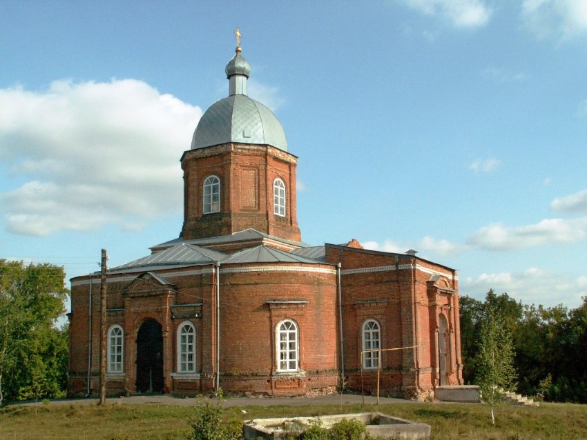 Церковь Никиты мученика, Паники (Медвенский район, Курская область). общий вид в ландшафте