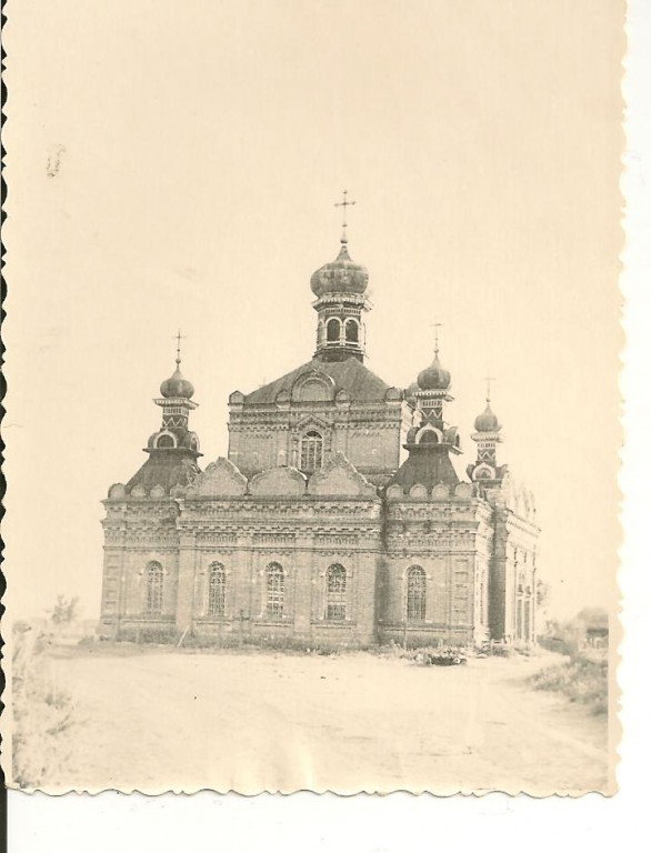 Церковь Преображения Господня, Усады (Сасовский район и г. Сасово, Рязанская область). архивная фотография, 1952 год