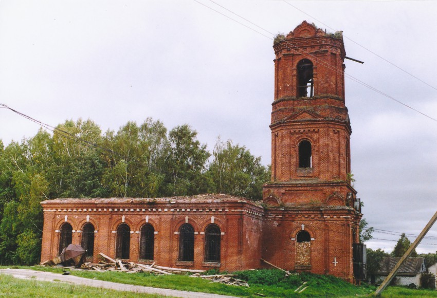Церковь Троицы Живоначальной, Коровка (Сапожковский район, Рязанская область). общий вид в ландшафте