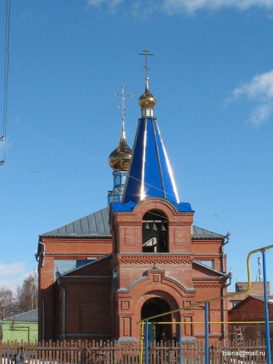 Сараи. Церковь Казанской иконы Божией Матери. общий вид в ландшафте, новый шатёр новой колокольны