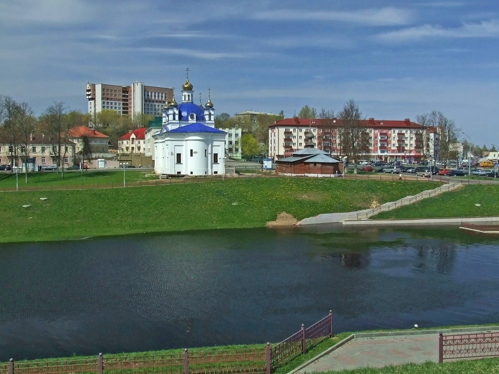 Церковь Рождества Пресвятой Богородицы (новая), Орша (Оршанский район, Беларусь, Витебская область). художественные фотографии, Панорама с востока