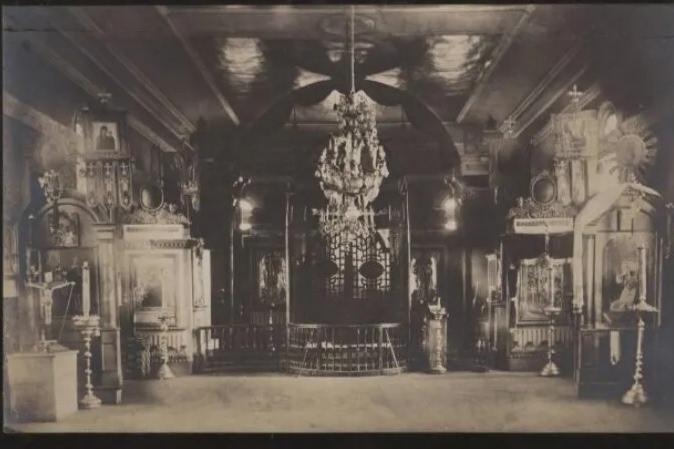 Церковь Покрова Пресвятой Богородицы, Чижево (Духовщинский район, Смоленская область). архивная фотография, Внутреннее убранство церкви в Чижево