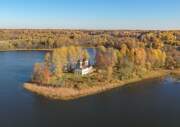 Церковь Преображения Господня, аэросъемка<br>, Еглино, Валдайский район, Новгородская область