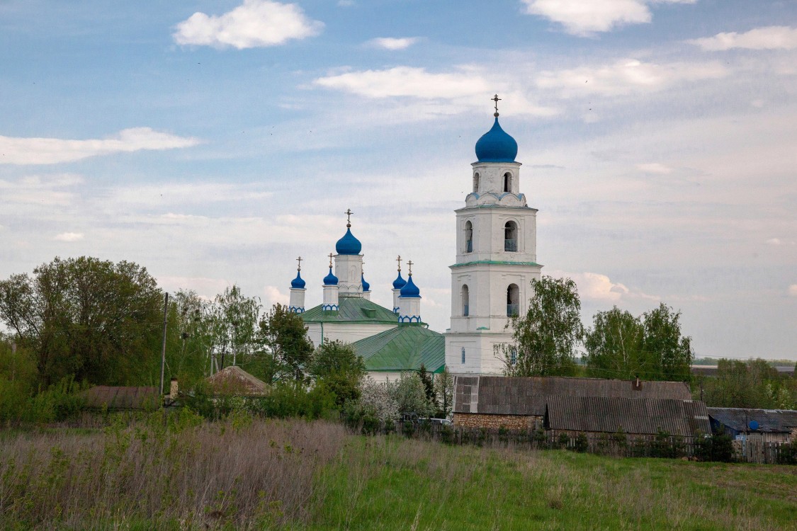 Церковь Параскевы Пятницы, Казинка (Скопинский район и г. Скопин, Рязанская область). общий вид в ландшафте