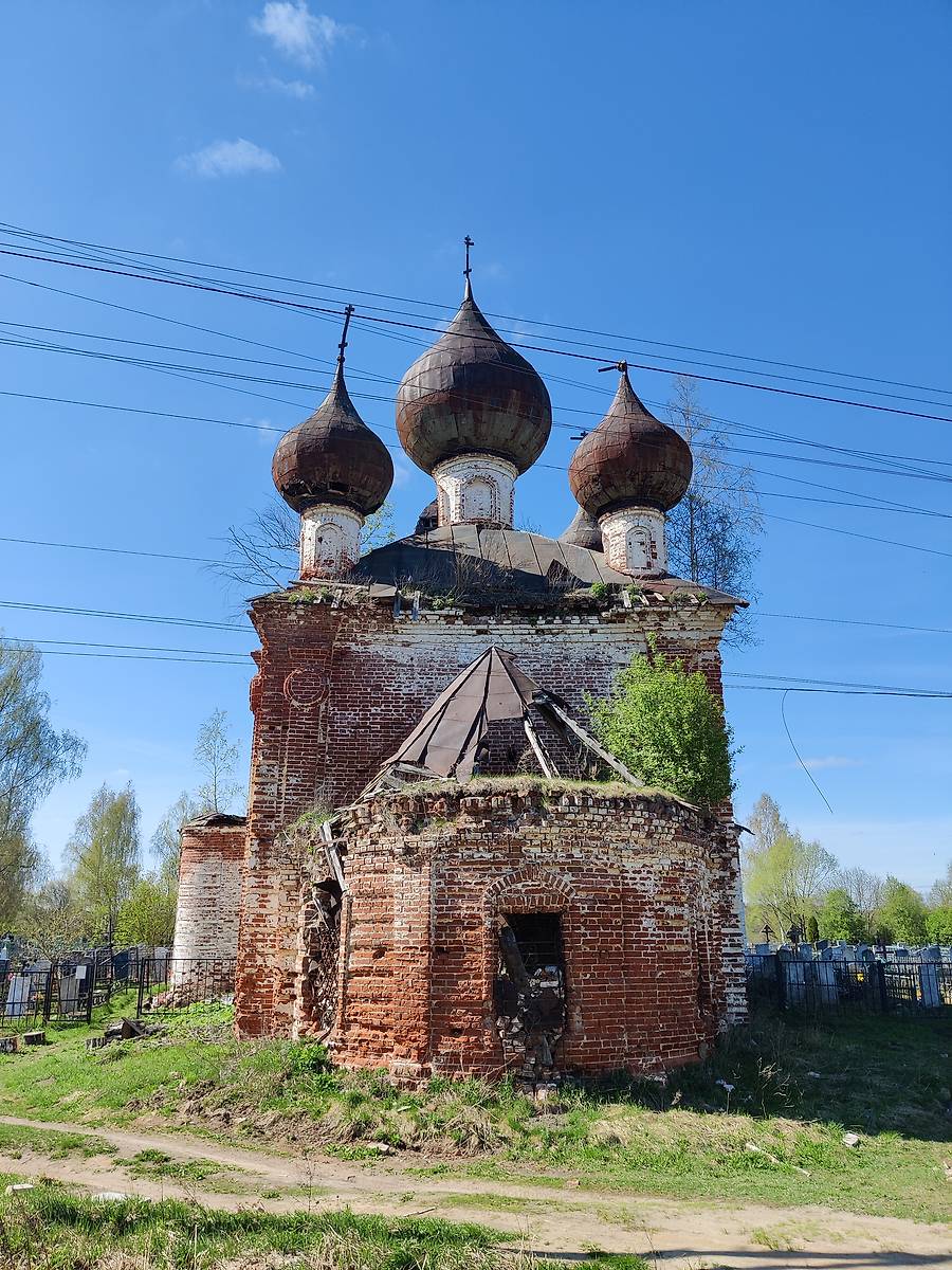 Общий вид храма с Востока., фасады. Церковь Вознесения Господня в Затаеховской слободе, Мыт (Верхнеландеховский район, Ивановская область)