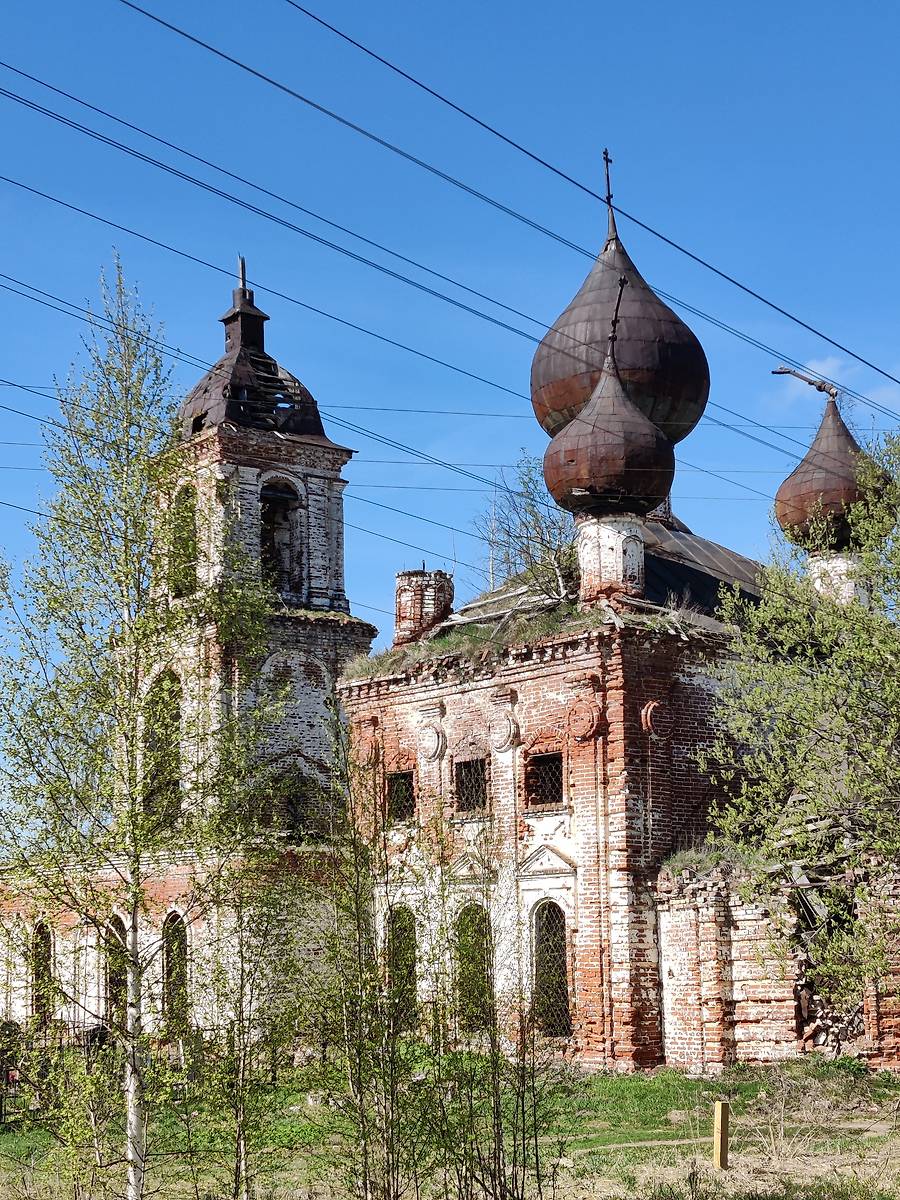 Общий вид храма с Юго-Востока., фасады. Церковь Вознесения Господня в Затаеховской слободе, Мыт (Верхнеландеховский район, Ивановская область)