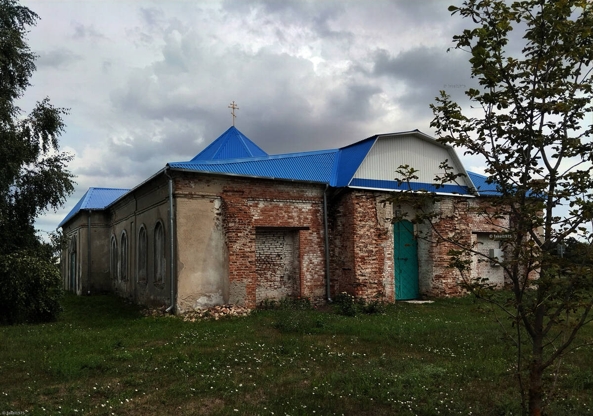 Церковь Казанской иконы Божией Матери, Верхняя Маза (Верхнехавский район, Воронежская область). общий вид в ландшафте