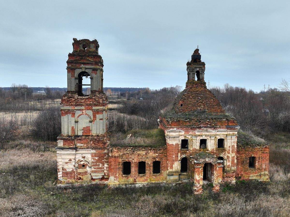 Церковь Рождества Христова, Немерово (Скопинский район и г. Скопин, Рязанская область). общий вид в ландшафте