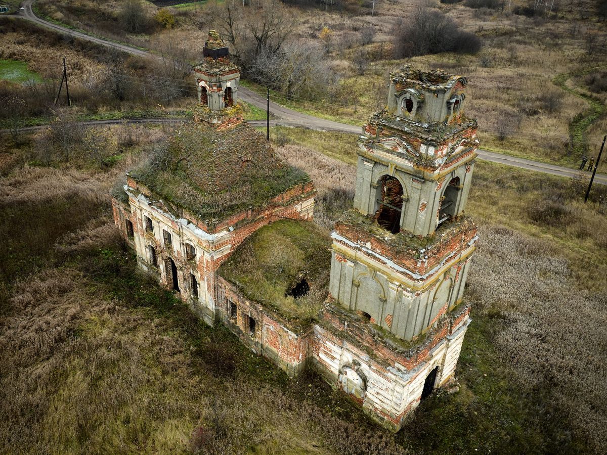 Церковь Рождества Христова, Немерово (Скопинский район и г. Скопин, Рязанская область). общий вид в ландшафте