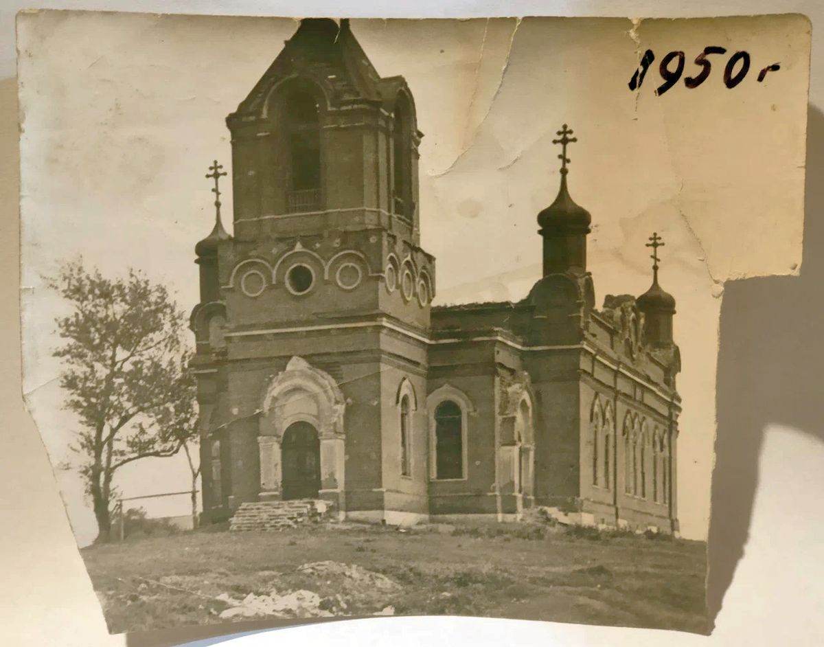 Церковь Иоанна Богослова, Лазинка (Скопинский район и г. Скопин, Рязанская область). архивная фотография, Фото 1950 г. из приходского архива