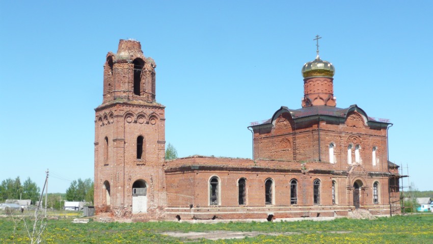 Лопатино. Церковь Покрова Пресвятой Богородицы. фасады