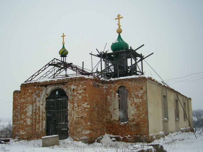 Макеево. Церковь Николая Чудотворца. общий вид в ландшафте
