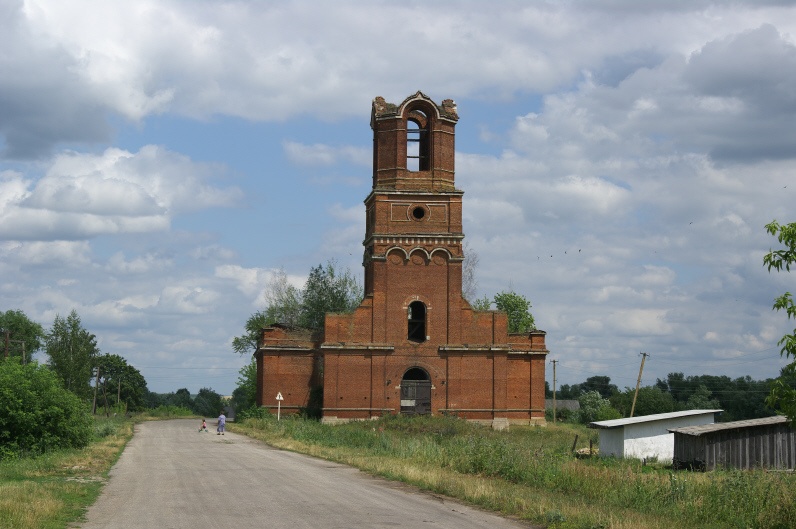 Церковь Михаила Архангела, Березняги (Скопинский район и г. Скопин, Рязанская область). общий вид в ландшафте