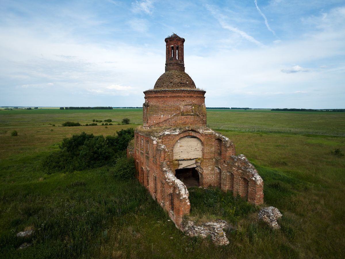Церковь Николая Чудотворца, Агламазово (Кораблинский район, Рязанская область). общий вид в ландшафте