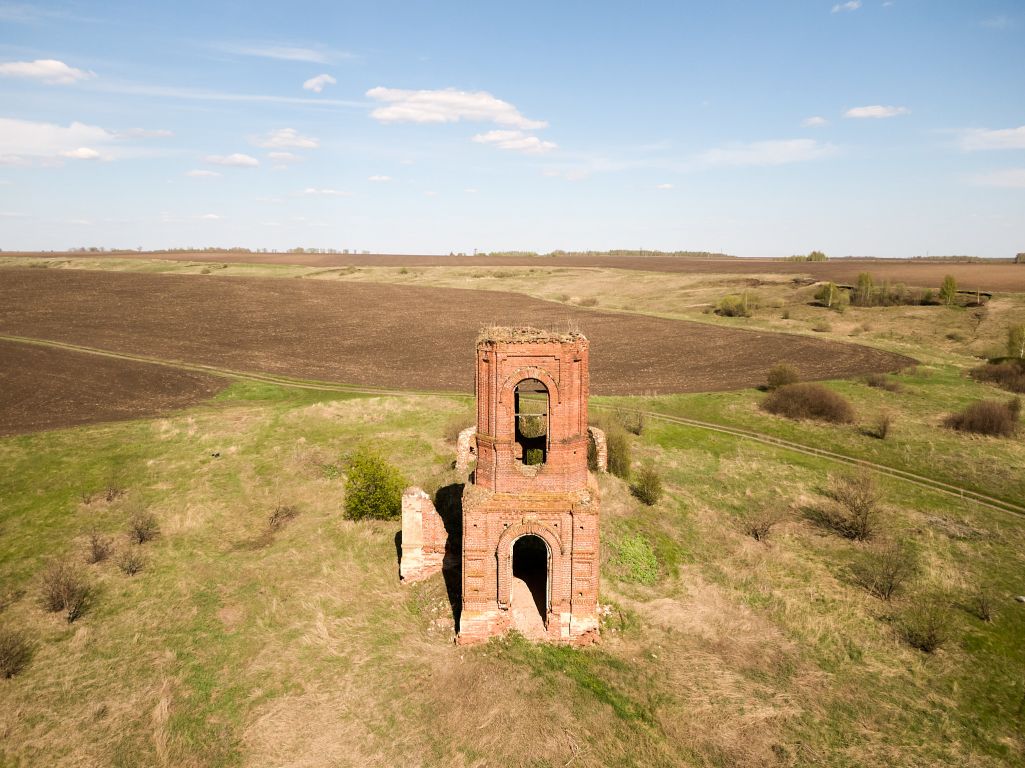 Церковь Троицы Живоначальной, Растегаевка (Милославский район, Рязанская область). общий вид в ландшафте