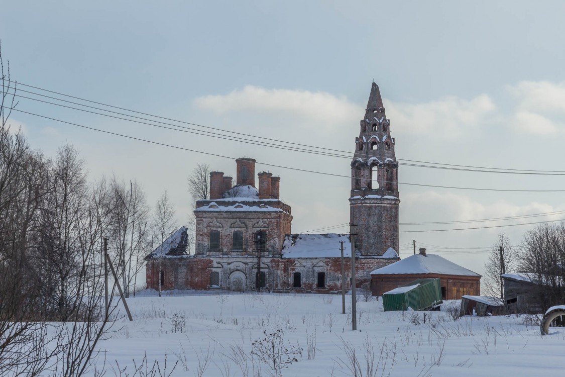 Церковь Смоленской иконы Божией Матери, Никитское (Гаврилов-Ямский район, Ярославская область). общий вид в ландшафте, Вид с севера