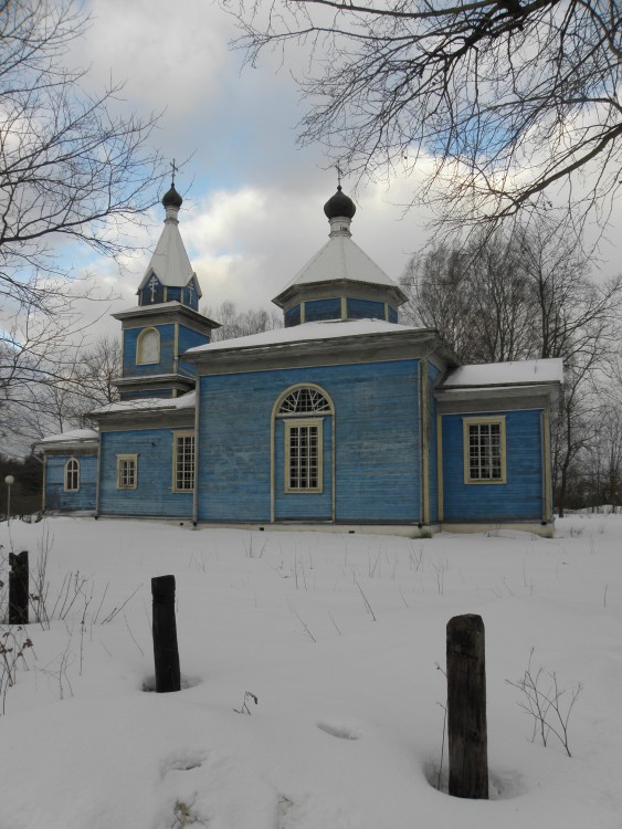 Добрыгоры. Церковь Николая Чудотворца. общий вид в ландшафте
