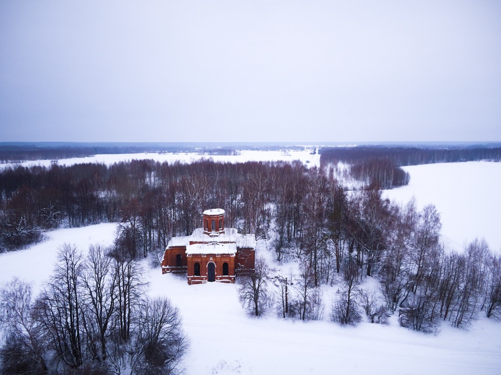 Церковь Николая Чудотворца, Стариково (Спасский район, Рязанская область). общий вид в ландшафте
