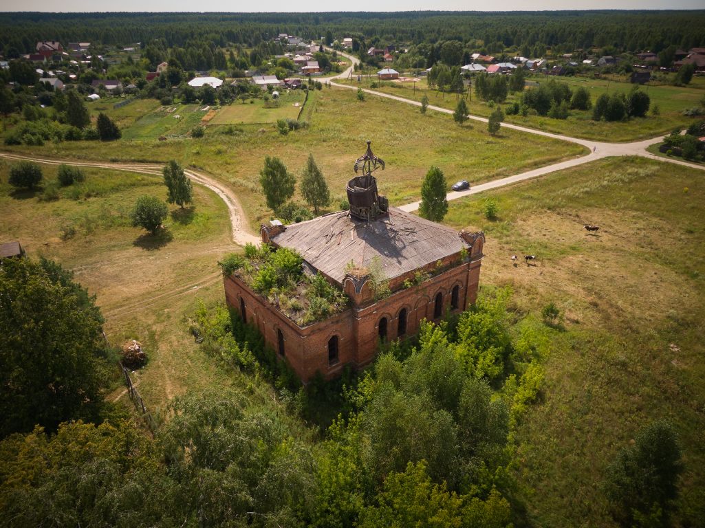 Церковь Вознесения Господня, Ярустово (Спасский район, Рязанская область). общий вид в ландшафте