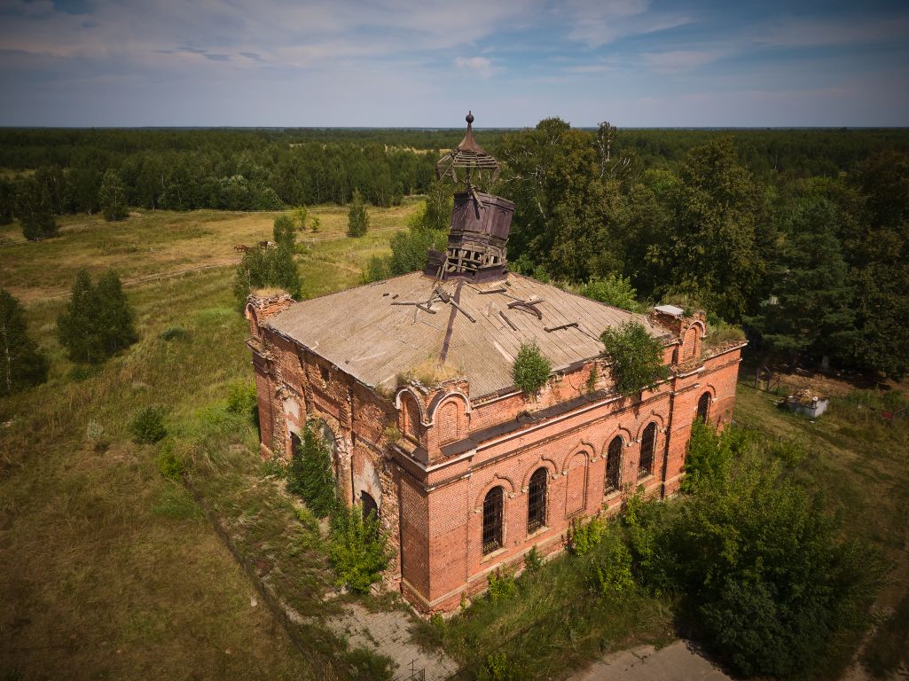 Церковь Вознесения Господня, Ярустово (Спасский район, Рязанская область). общий вид в ландшафте
