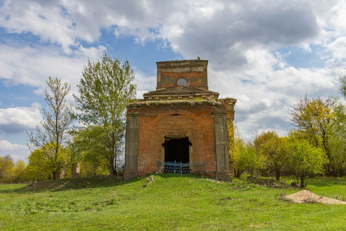 Церковь Михаила Архангела, Архангельское (Милославский район, Рязанская область). фасады, Вид с запада