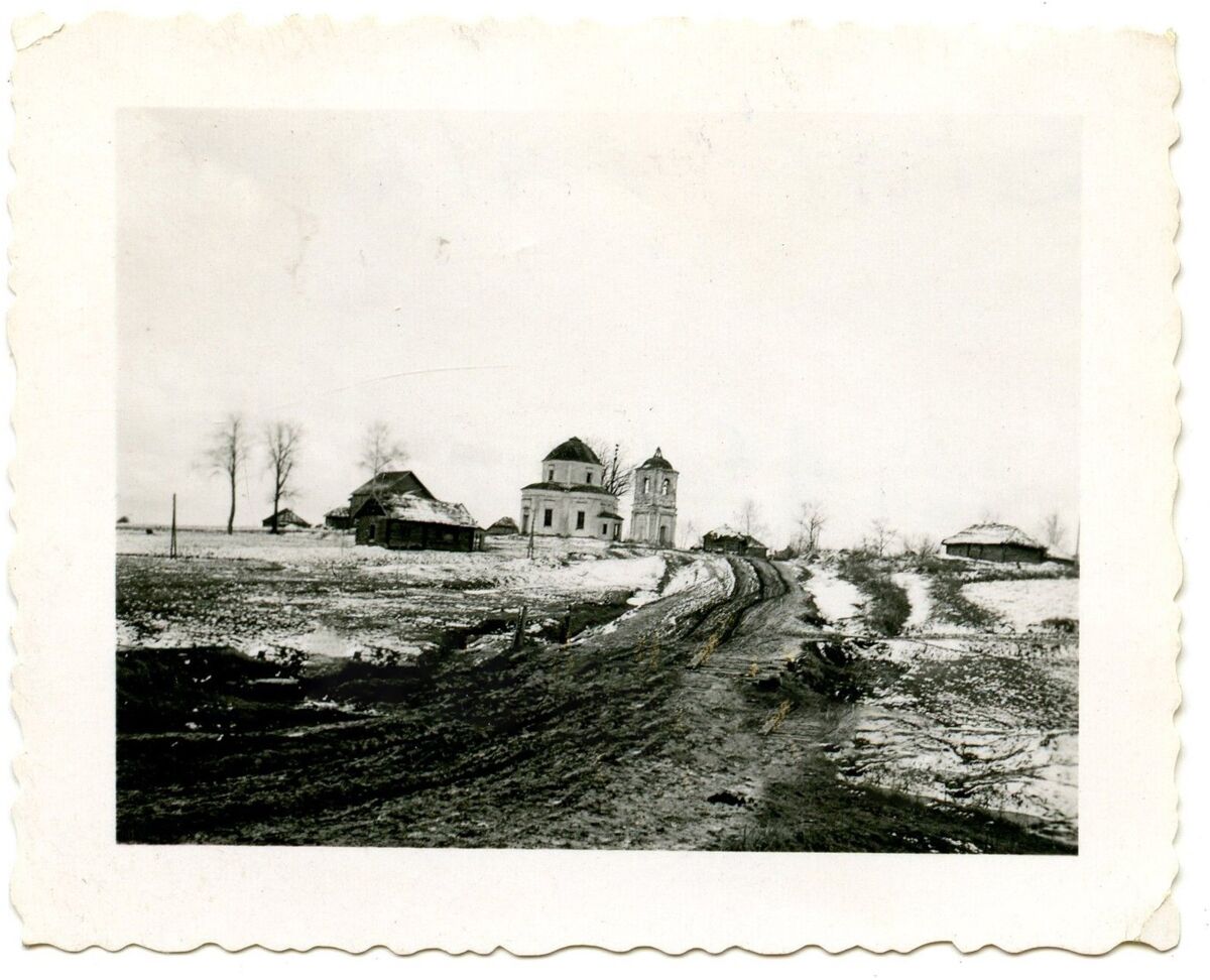 Церковь Успения Пресвятой Богородицы, Палкино (Краснинский район, Смоленская область). архивная фотография, Фото 1941 г. с аукциона e-bay.de
