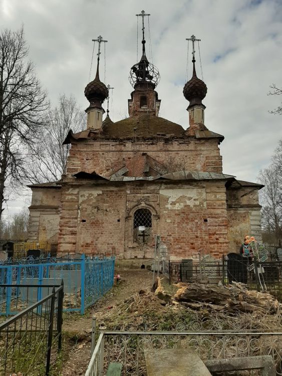 Церковь Воздвижения Креста Господня, Сидорково (Ярославский район, Ярославская область). фасады, Вид с востока