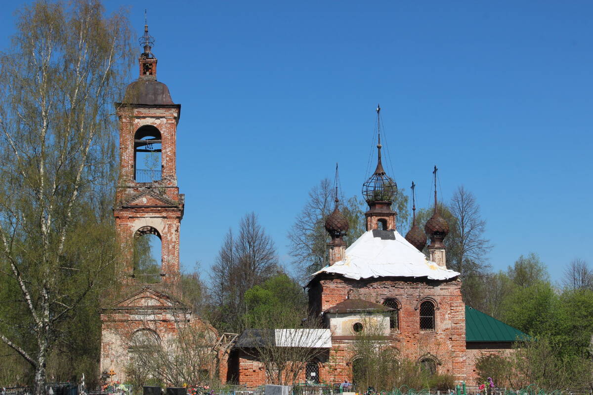 Сидорково. Церковь Воздвижения Креста Господня. фасады