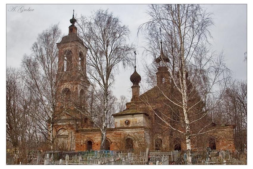 Церковь Воздвижения Креста Господня, Сидорково (Ярославский район, Ярославская область). фасады, внешний вид храма