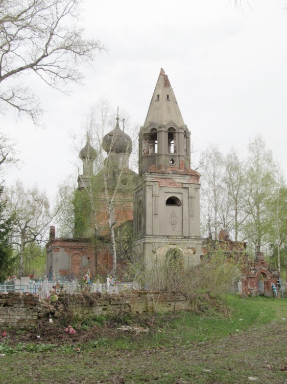 Церковь Преображения Господня, Иконниково (Городецкий район, Нижегородская область). общий вид в ландшафте