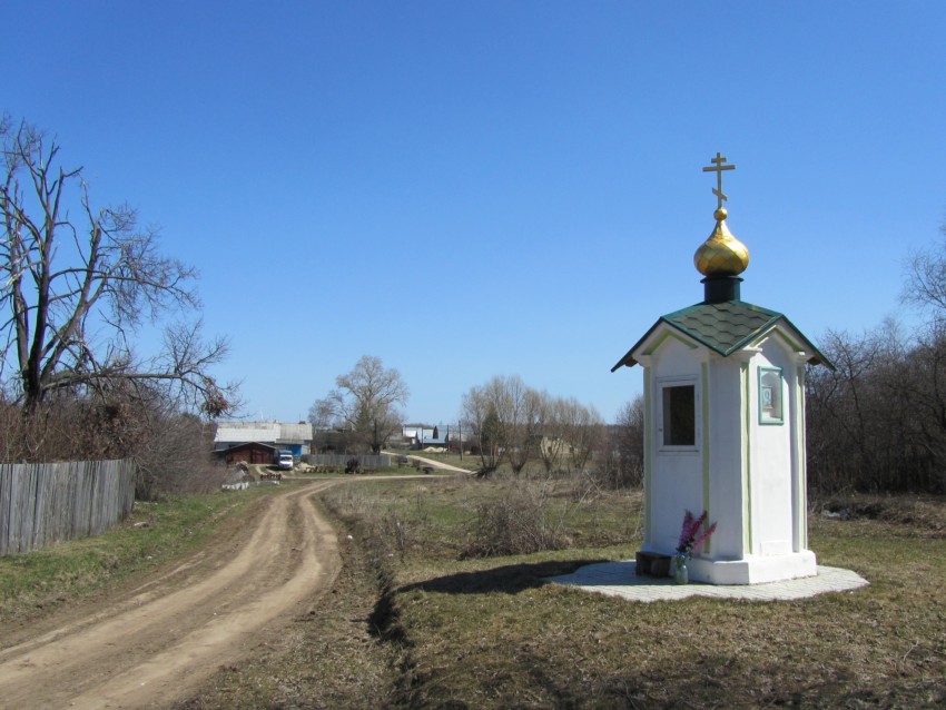 Часовня Николая Чудотворца, Вакино (Рыбновский район, Рязанская область). общий вид в ландшафте, вид с севера
