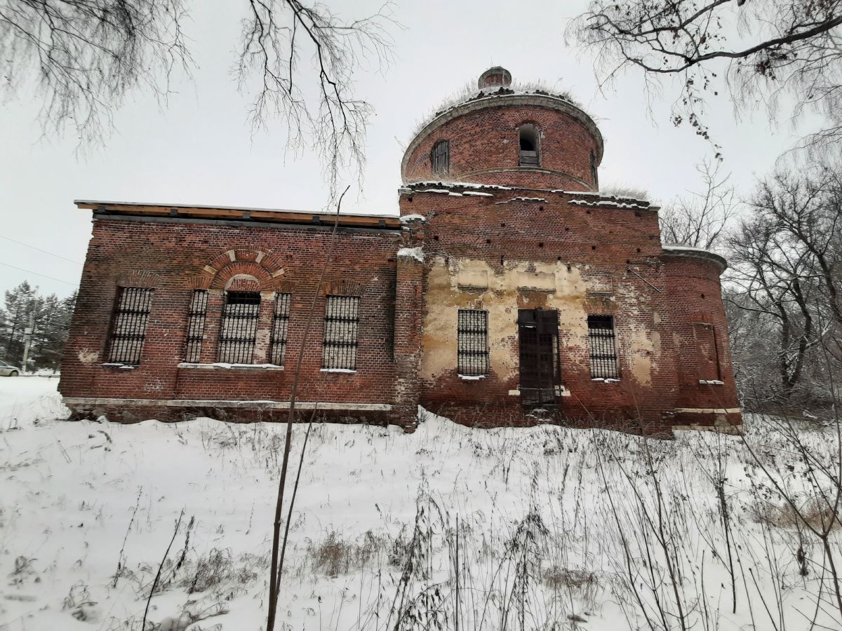 Церковь Бориса и Глеба, Суйск (Старожиловский район, Рязанская область). фасады, общий вид в ландшафте