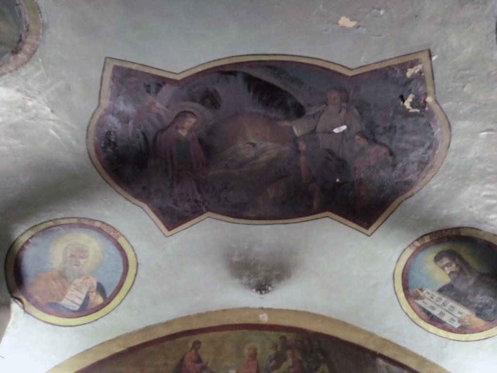 Церковь Преображения Господня, Столпцы (Старожиловский район, Рязанская область). интерьер и убранство, потолочная роспись