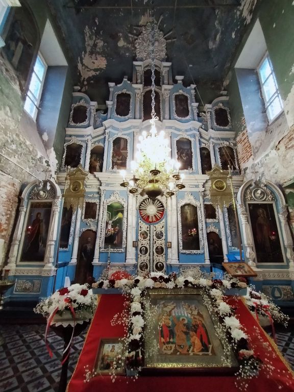 Церковь Преображения Господня, Столпцы (Старожиловский район, Рязанская область). интерьер и убранство, главный иконостас