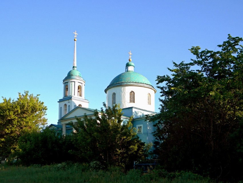 Церковь Владимирской иконы Божией Матери, Липовчик (Советский район, Курская область). общий вид в ландшафте