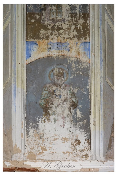 Гробищево. Церковь Михаила Архангела. интерьер и убранство, фрагмент росписи храма