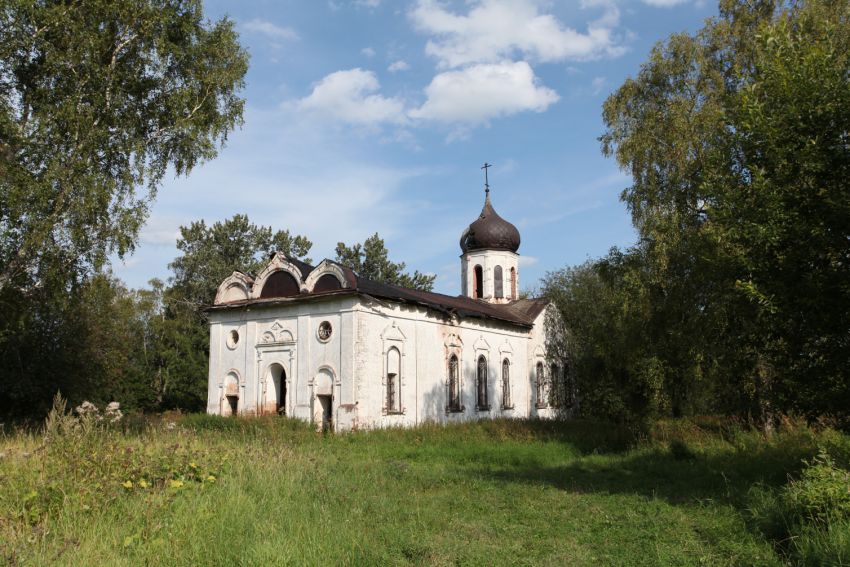 Церковь Боголюбской иконы Божией Матери, Старое Давыдовское (Пошехонский район, Ярославская область). общий вид в ландшафте