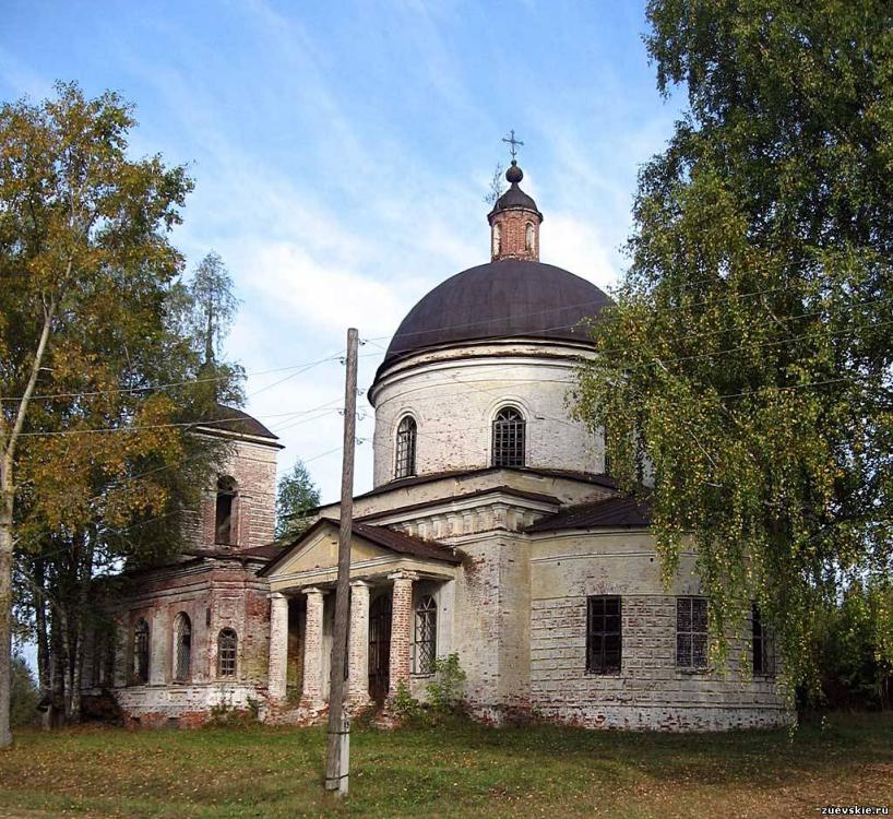 Спасо-Заозерье. Церковь Спаса Нерукотворного Образа. фасады, 2009 год, сентябрь