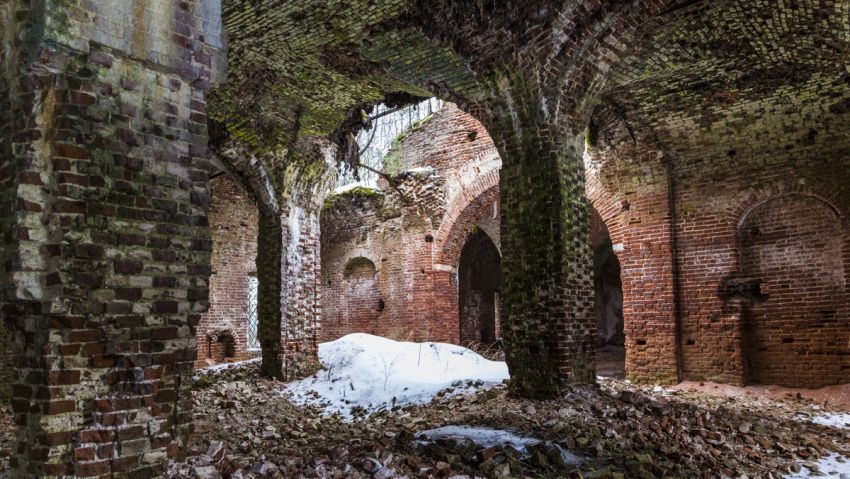 Космодамиановский погост (Андреевское). Церковь Троицы Живоначальной. интерьер и убранство